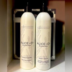Set Of 2 Alice + Co Botanicals Body Wash & Conditioner Lavender Eucalyptus 12oz